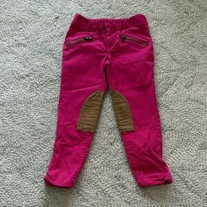 Ralph Lauren Girls Fuchsia Denim Riding Pants